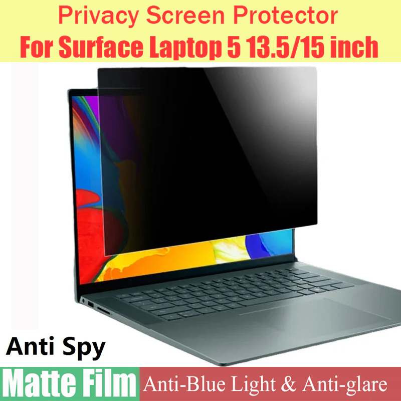 Monitor Privacy Filter - ตัวป้องกันหน้าจอแบบไม่แอบมองสำหรับพื้นผิวแล็ปท็อป5 2022 13.5 15นิ้วตัวกรองความเป็นส่วนตัวป้องกันการสอดแนมป้องกันแสงสะท้อนกันรอยขีดข่วนฟิล์มติดไฟรถ