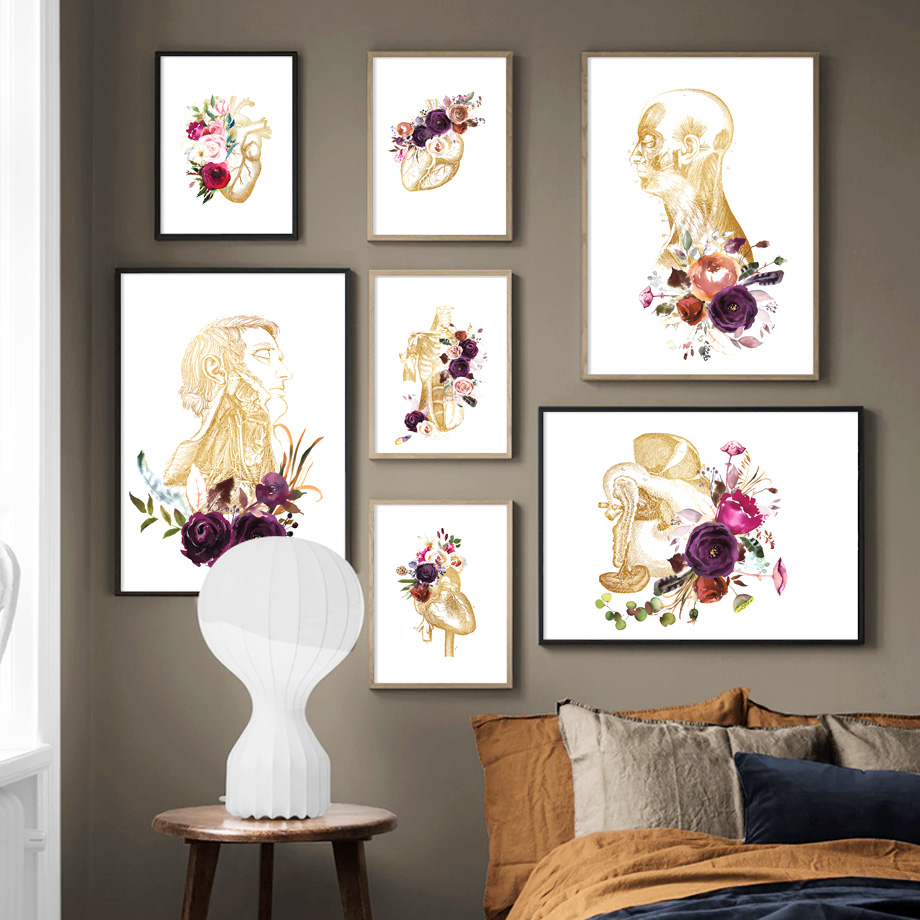 Office Furniture York - Human Anatomy กล้ามเนื้อ Viscera Retro Art