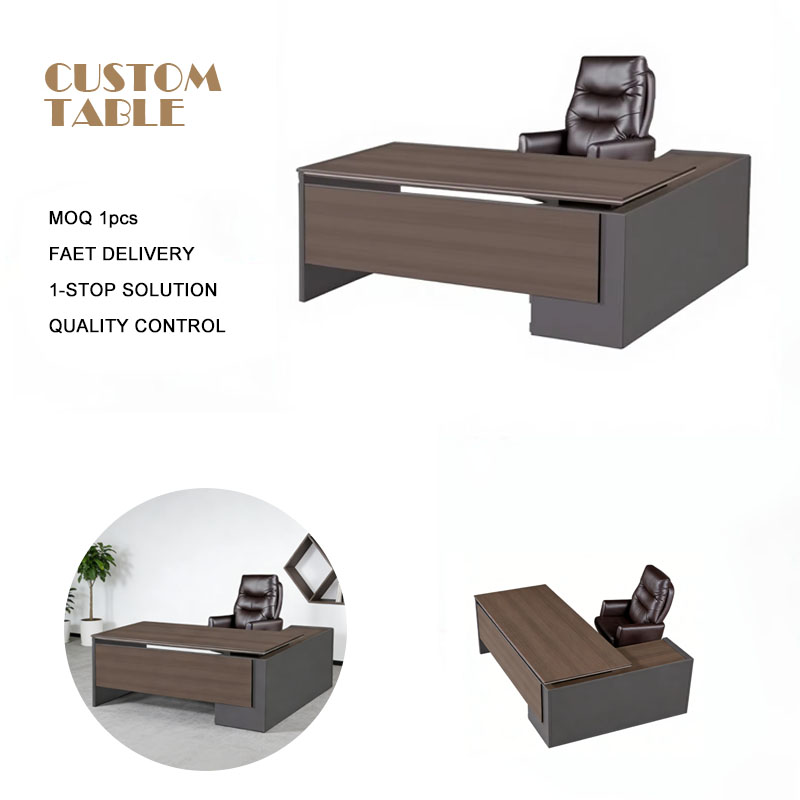 Office Furniture Luxury - เฟอร์นิเจอร์สำนักงานหรูหราทันสมัยสไตล์มินิมอล โต๊ะผู้บริหารแบบปรับเปลี่ยนได้ โต๊ะประธาน โต๊ะผู้จัดการ โต๊ะซีอีโอ