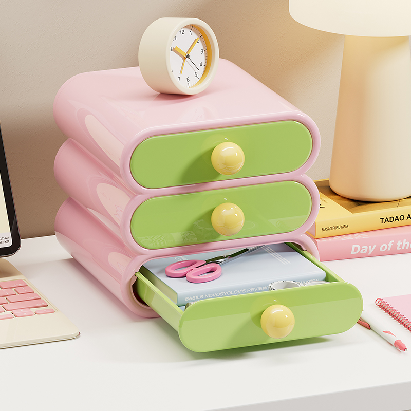 Cubicle Shelf Organizer - ยูโฟรู โดพามีน ดีสก์ออแกไนเซอร์,กล่องเก็บของแบบลิ้นชัก 3 ชั้น, ชั้นวางเครื่องเขียนอเนกประสงค์สำหรับสำนักงานหอพัก