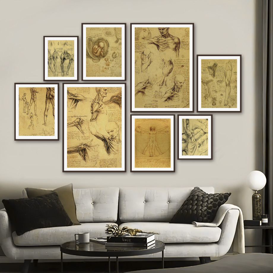 Retro Art ภาพวาดผ้าใบ Da Vinci - Office Furniture York บทวิจารณ์และราคา