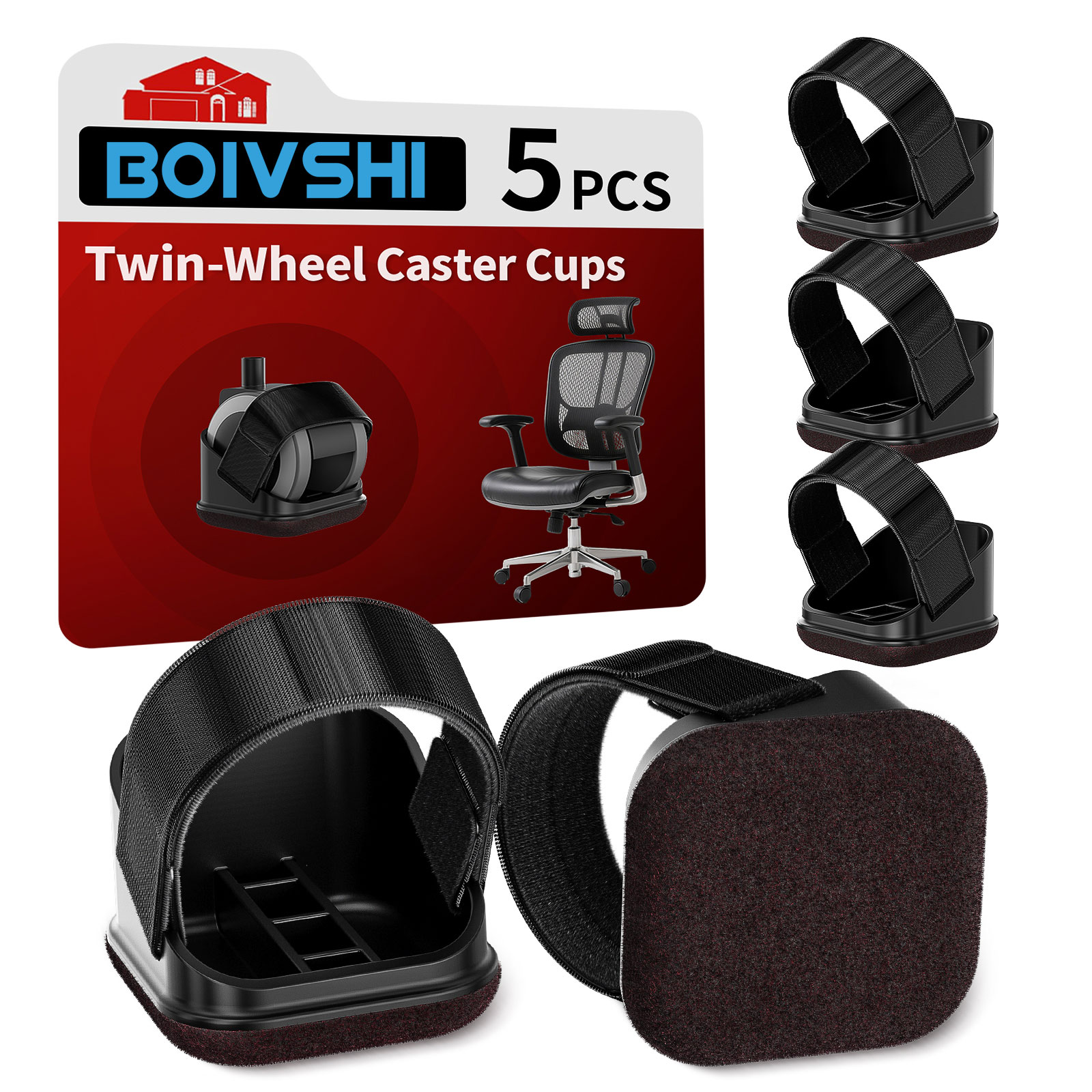 แผ่นรองขาเก้าอี้ 5 ชิ้น แผ่นรอ - Office Furniture Direct บทวิจารณ์และราคา