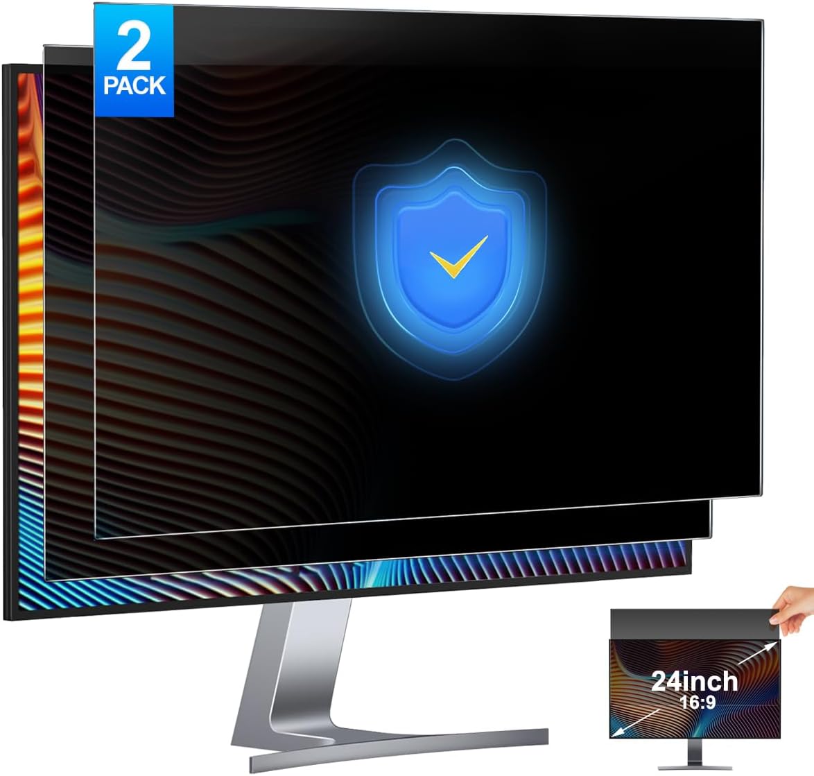 2 แพ็ค 24 นิ้วคอมพิวเตอร์หน้าจ - Monitor Privacy Filter บทวิจารณ์และราคา