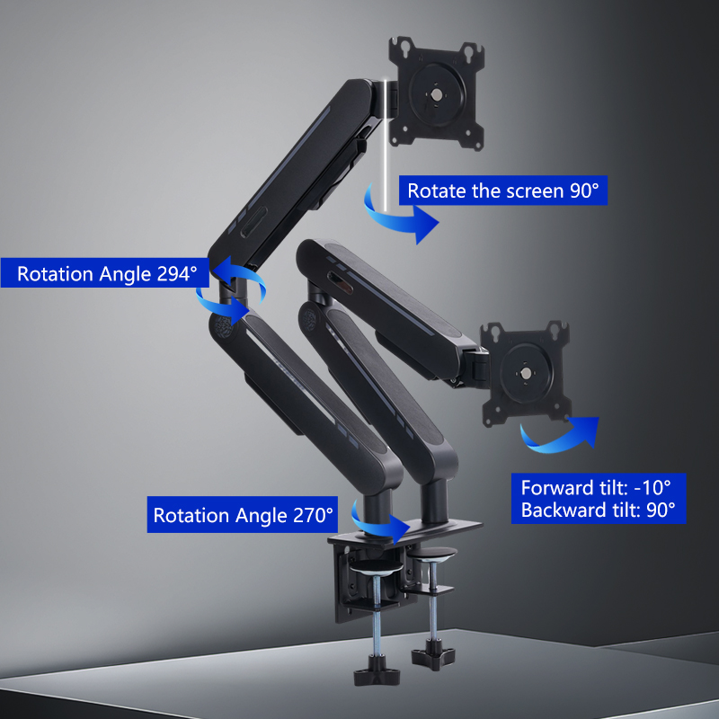 ขาตั้งจอภาพแบบติดโต๊ะพร้อมแก๊ส - Adjustable Monitor Mount บทวิจารณ์และราคา