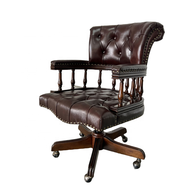 เก้าอี้เชสเตอร์ฟิลด์หนังแท้สีด - Office Furniture Uk บทวิจารณ์และราคา