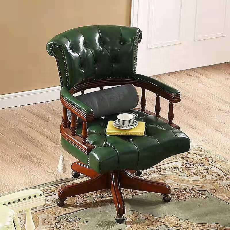 เก้าอี้เชสเตอร์ฟิลด์หนังแท้สีด - Office Furniture Uk บทวิจารณ์และราคา
