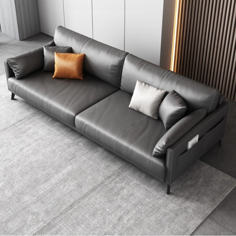 โซฟาสำนักงานหนังวัว โซฟาต้อนรั - Office Furniture Luxury บทวิจารณ์และราคา