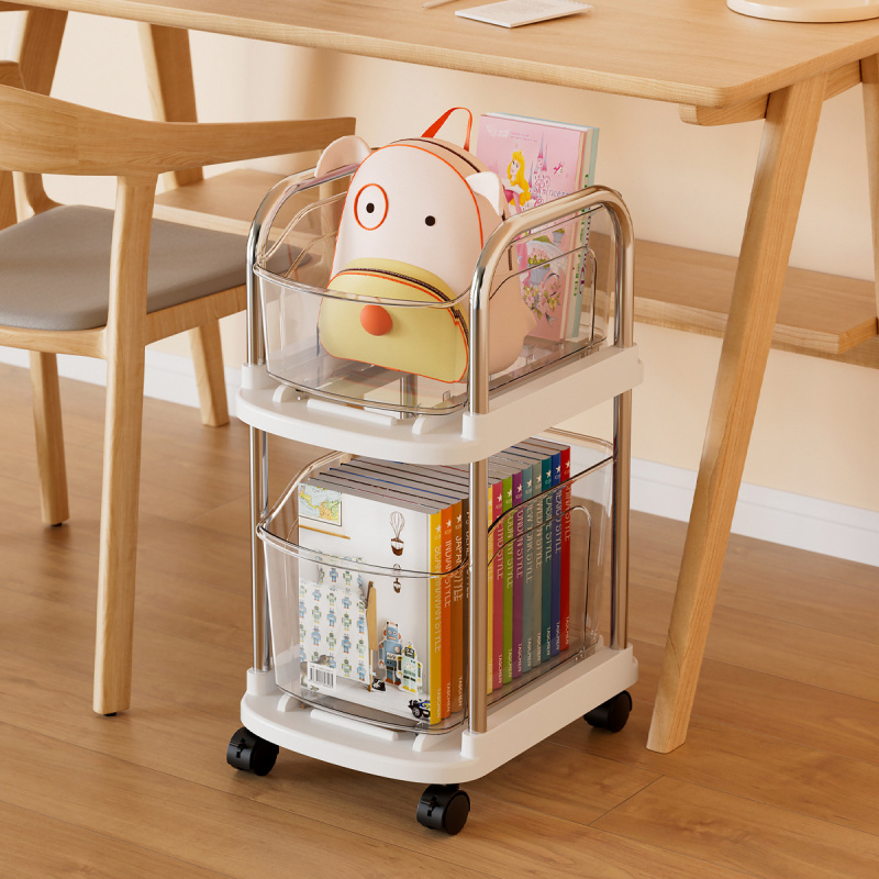 รถเข็นเก็บของแบบมีล้อ ชั้นวางข - Book Cart Rolling บทวิจารณ์และราคา