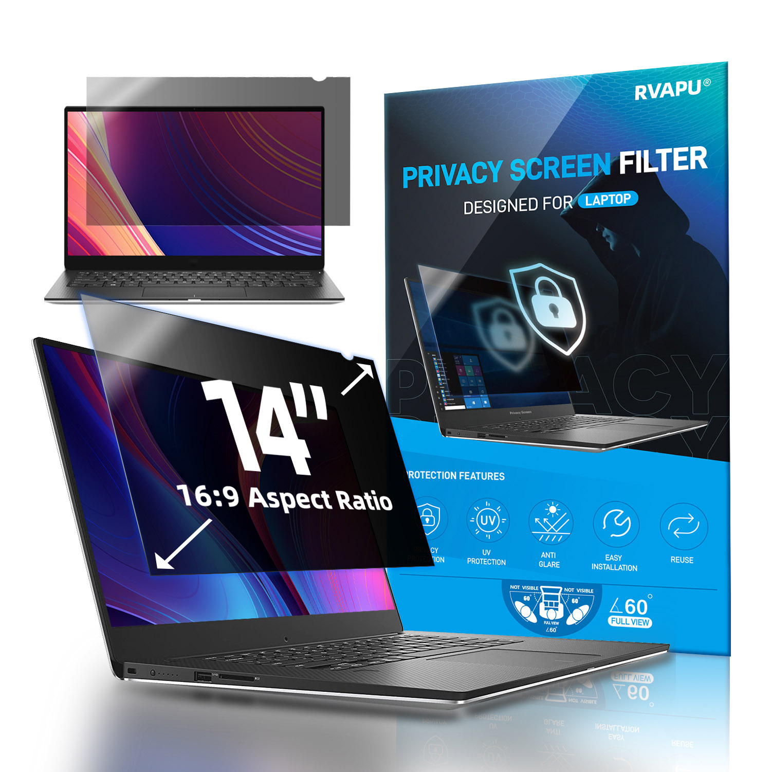 สําหรับแล็ปท็อป 14 นิ้วความเป็ - Monitor Privacy Filter บทวิจารณ์และราคา