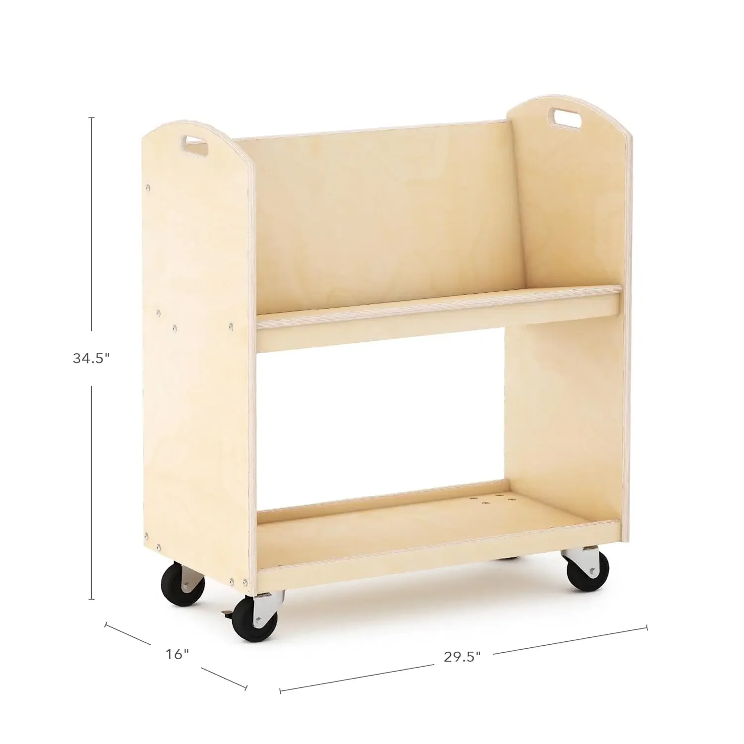 รถเข็นเก็บหนังสือเด็ก - สีธรรม - Book Cart Rolling บทวิจารณ์และราคา
