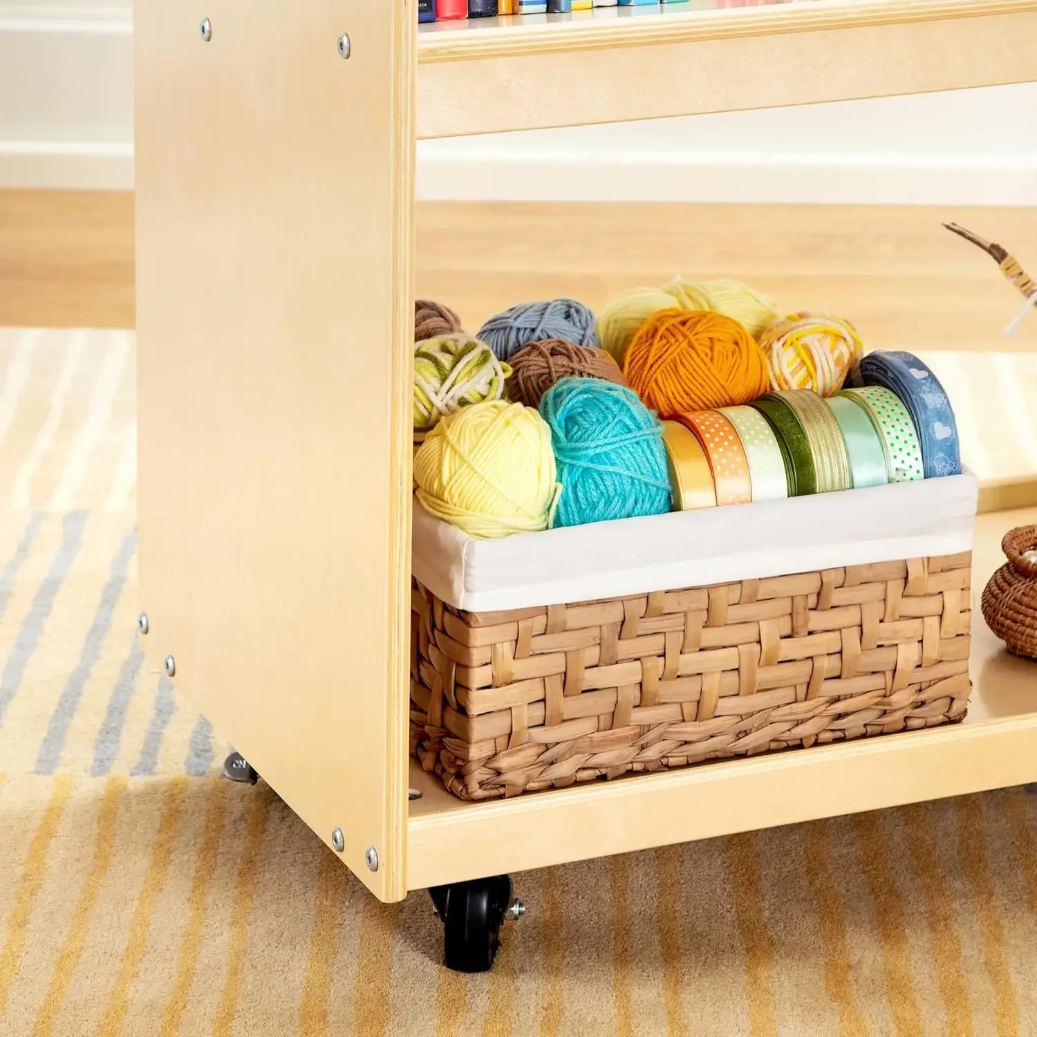 รถเข็นเก็บหนังสือเด็ก - สีธรรม - Book Cart Rolling บทวิจารณ์และราคา