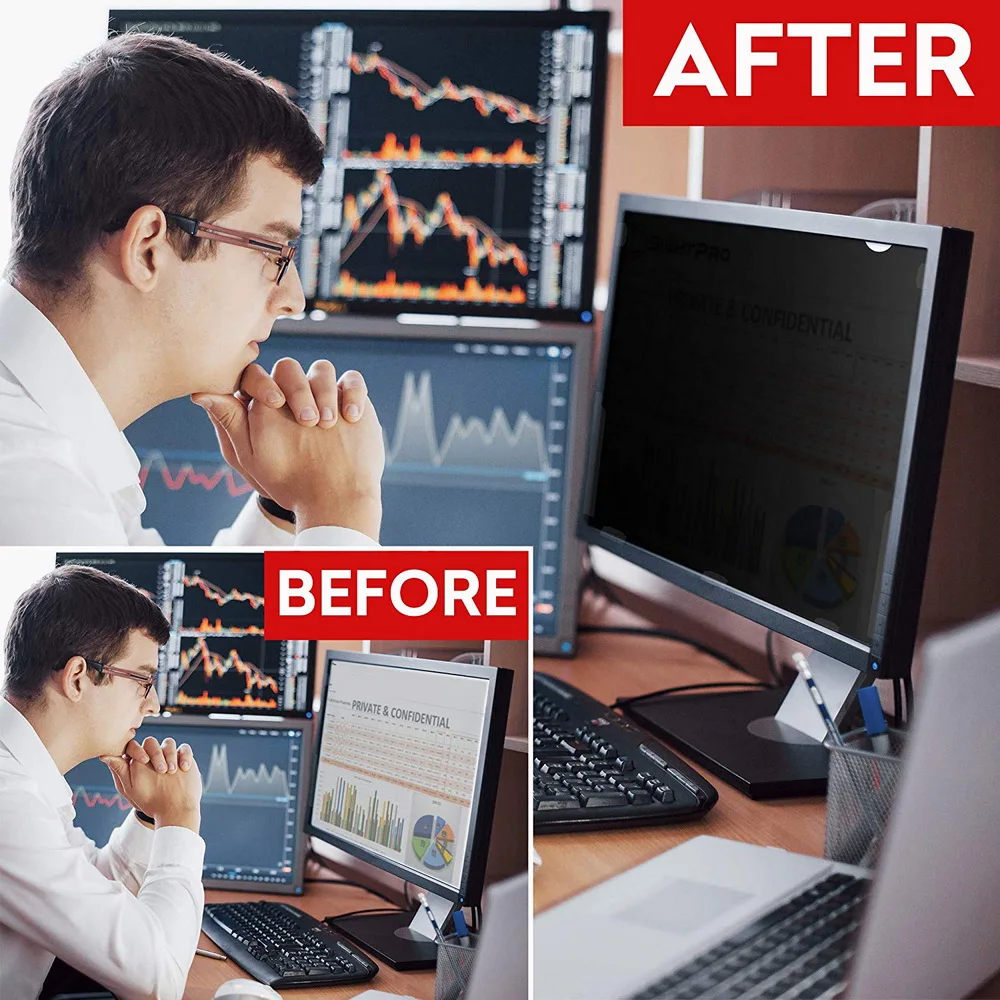 ฟิล์มกันแสงสะท้อนสำหรับหน้าจอแ - Monitor Privacy Filter บทวิจารณ์และราคา